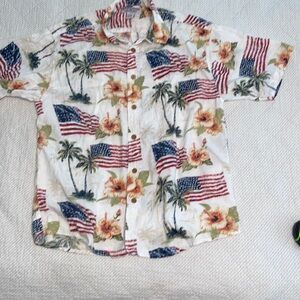 Boca classics Hawaiian American shirt size large